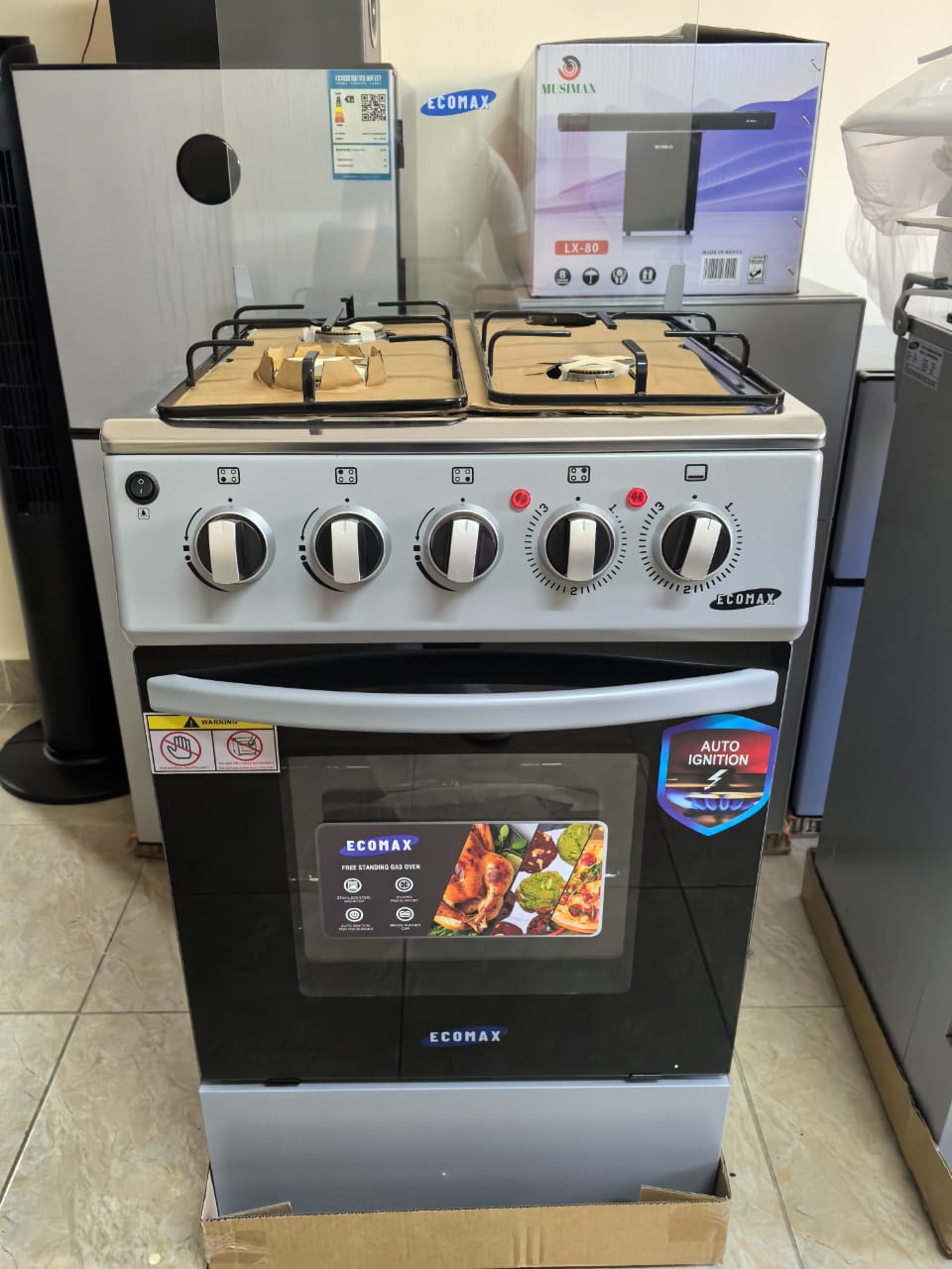 50*55 Ecomax 3+1 standing cooker  with electric oven OR 50*55 Ecomax full gas standing cooker