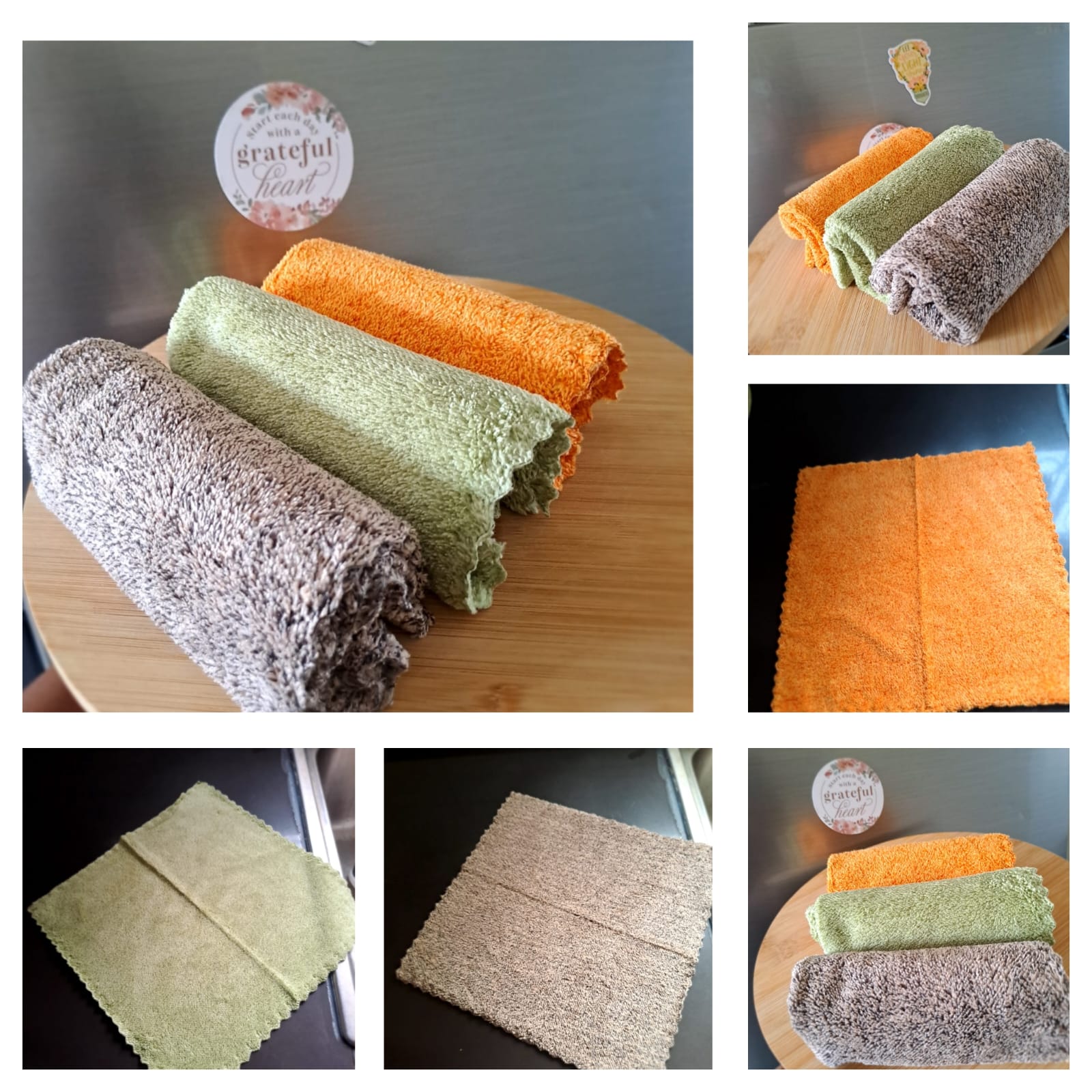 🎊🎊3PC  soft heavy microfiber Kitchen Cloth set. Made up of Recycled Cotton. Help save the environment by significantly reducing the waste of water and dyes during manufacturing.