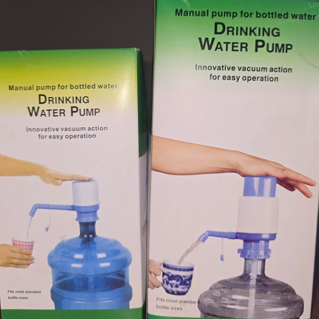 💧Quench your thirst with ease using the Manual Water Pump Dispenser!

✔ Fits perfectly on standard water bottles
✔ Easy hand-press design – no electricity needed
✔ Portable, lightweight & durable

Id