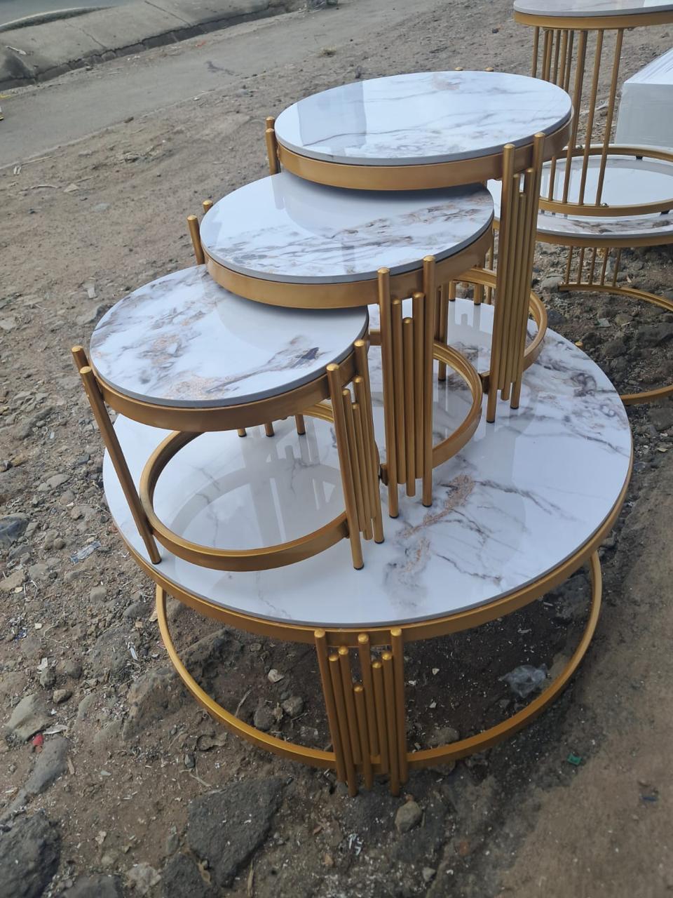 *price drop‼️‼️*
*4pc Combo Pure Marble Nesting Table*‼️

Size 
▪️80by48cm
▪️45by40cm
▪️40by36cm
▪️35by35cm
*Price drop‼️‼️*

▪️ *Offer price*‼️

*Available at the shop*