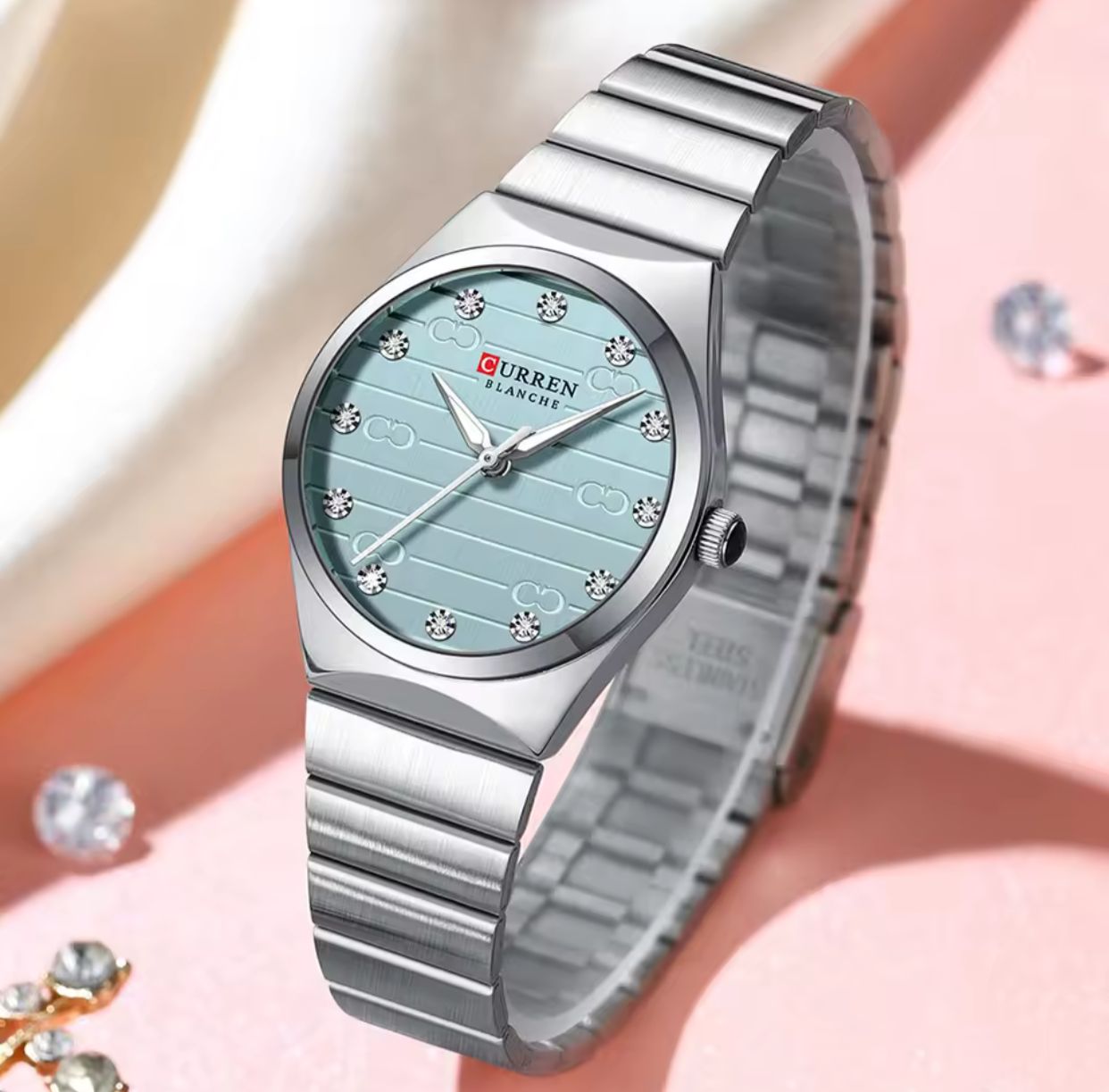 🎀🕰️CURREN LADIES #9110  wrist watch. 30M water resistant wrist watch is a must-have fashion accessory for the modern Woman. Curren is known for producing high quality wrist watches which are durable
