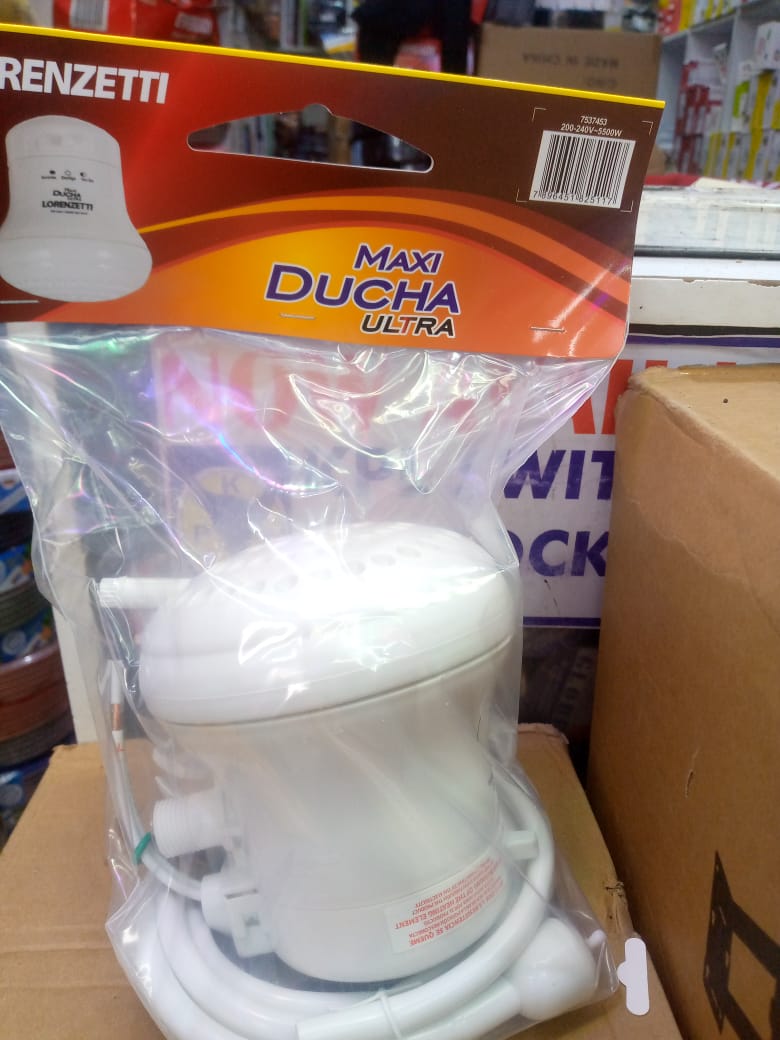 Lorenzetti Maxi Ducha Ultra Instant Shower Head For Fresh Water. Save Electricity, Save Water.
Specially Designed Long Lasting Heating Element.
Easy to use & Stylish Design.
Instant Heating.