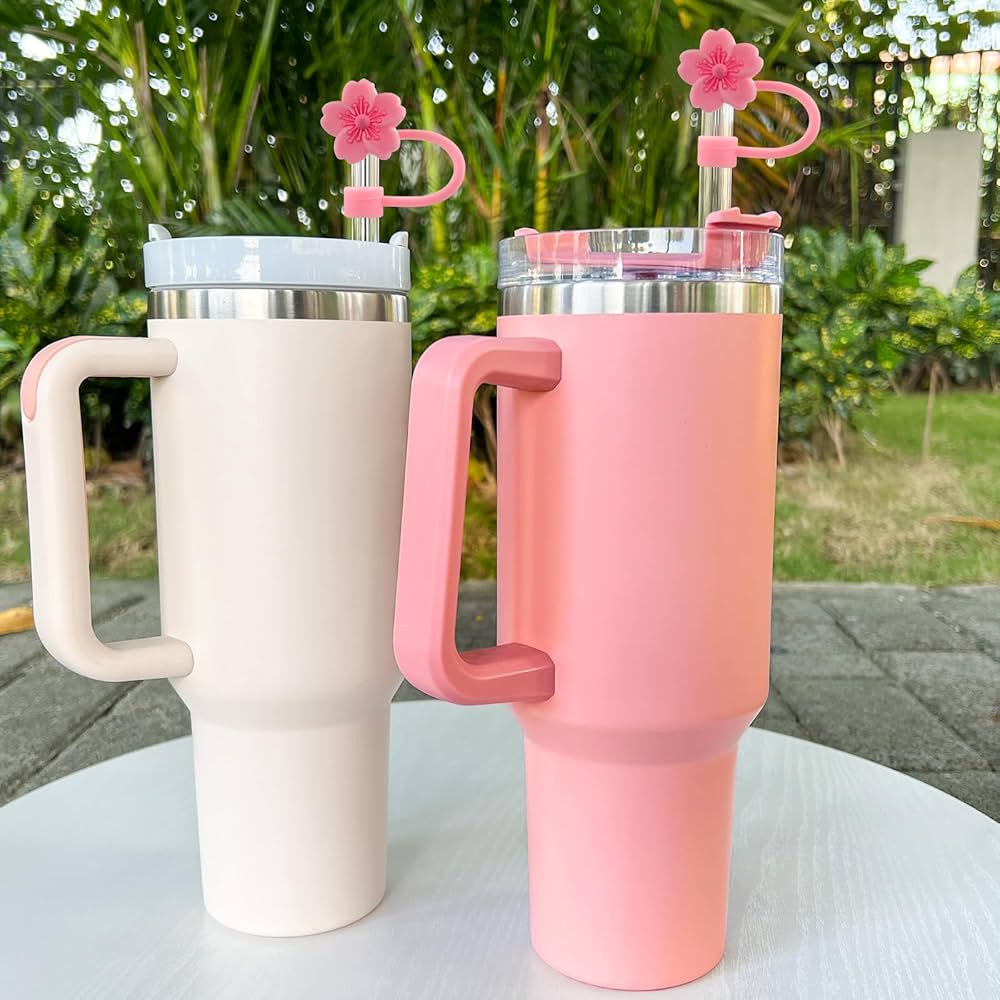 1.2L unbranded clear cap straw thermocup. Stanley Stainless Steel Tumbler with Handle & Straw Lid, Insulated Reusable Stainless Steel Travel Mug