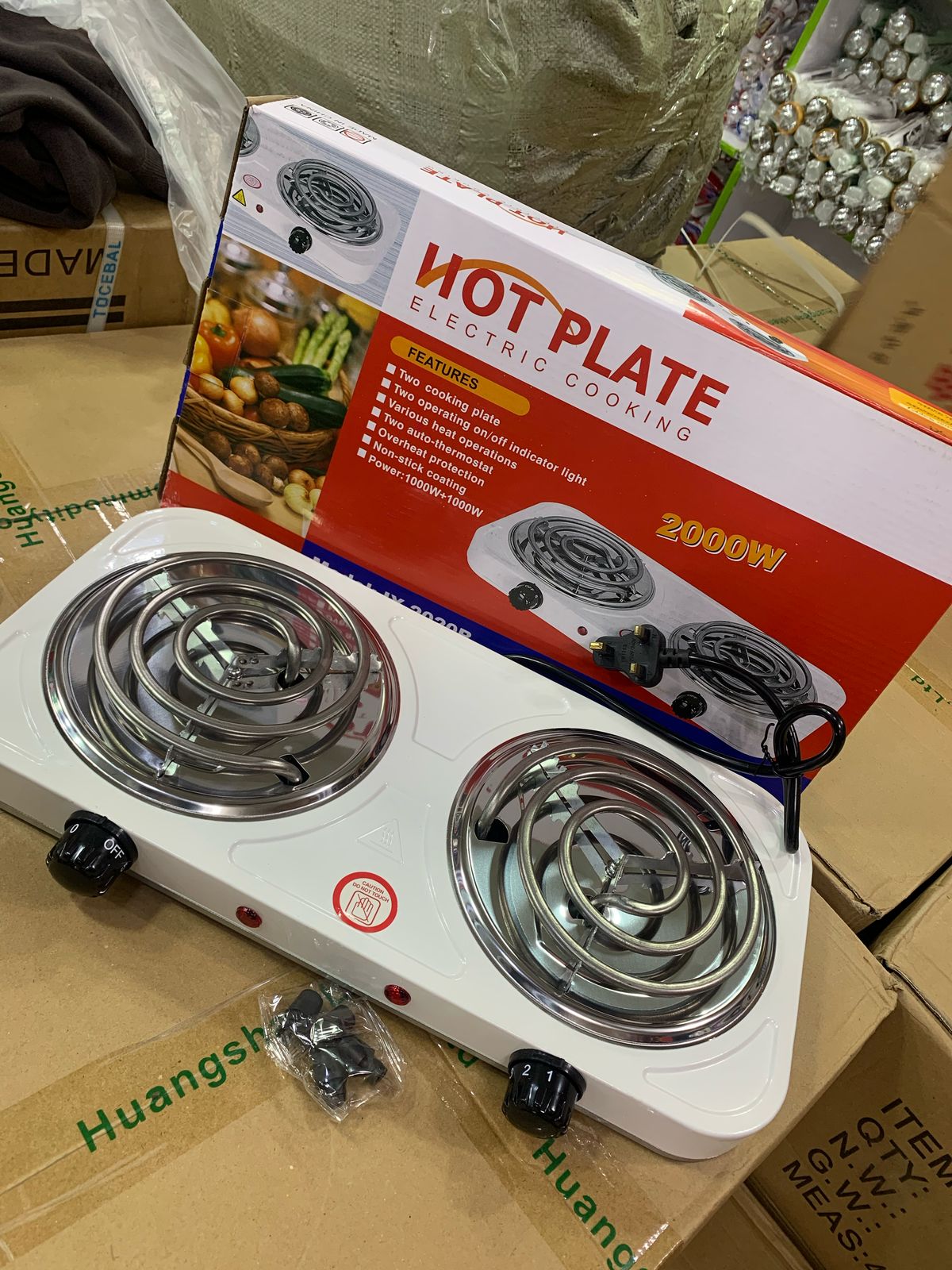 PRICE DROP!!Double coil electric Hotplate.Take it when you are far away from home. Cooking with this Electric Coil Burner, prepare a meal for yourself to healing homesick.