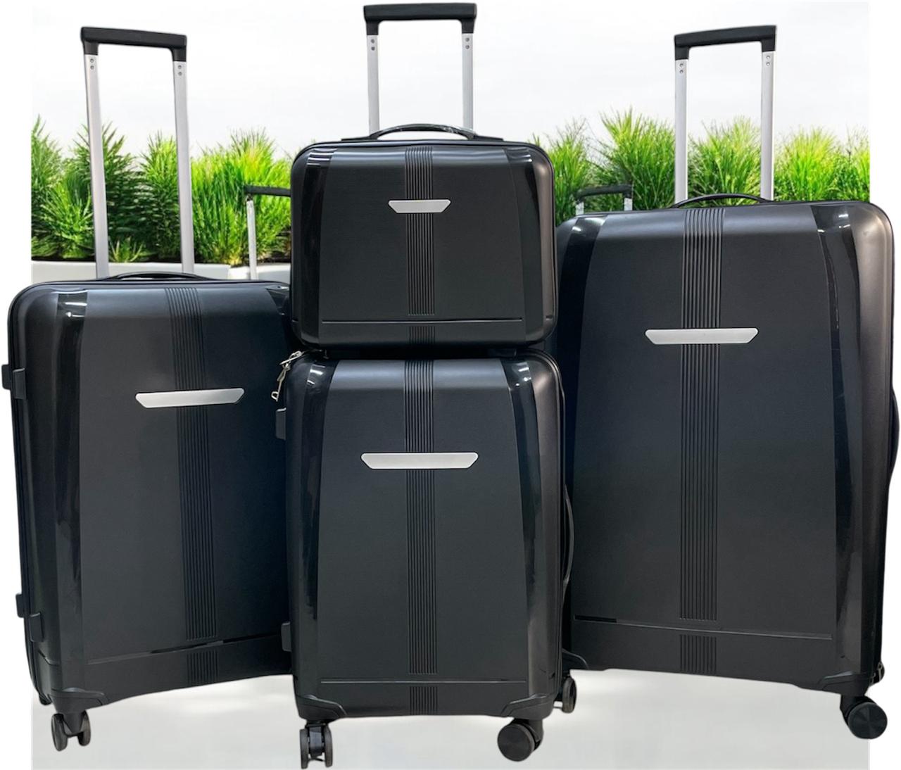 BEST PRICE EVER (MASAFARI SORTED)4in1 Luxurious Unbreakable Rubber Suitcase With Double Zip Size 1/travelling Bag.Stylish travel suitcase made from durable fibre
Comes with a set 360-degree wheels