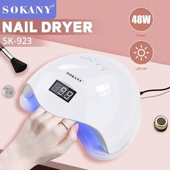 LADIES WE GOT YOU!!! Sokany Professional Curing Nail LED UV Lamp Nail Gel Polish Dryer.Large space, treats 5 toenails or toenails at one time. Intelligent auto sensor, easy to use without pressing any