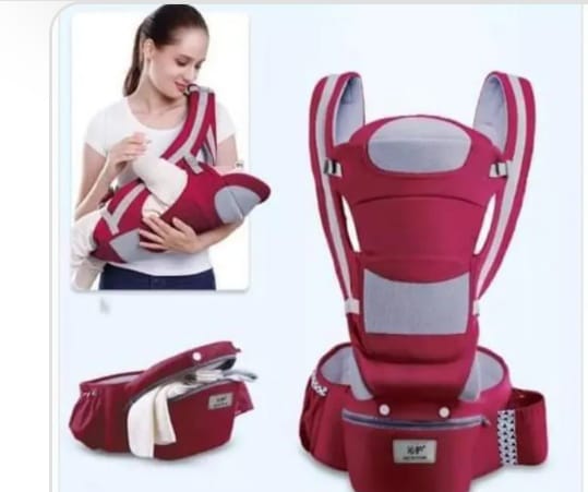 3 In 1 Hip Seat Baby Carrier.Reinforced head support for and height adjustable for baby. It is lined with a 3D mesh fabric optimizing comfort for all seasons recommended for infants from birth to 12kg