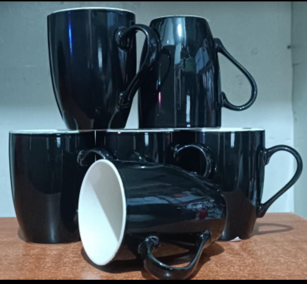🖤✨ NEW IN – 6PCS CERAMIC BLACK MUG SET! ✨🖤☕ ELEVATE YOUR COFFEE EXPERIENCE WITH THESE STUNNING BLACK CERAMIC MUGS! ☕✅ Sleek & Modern Matte Black Finish – Bold,