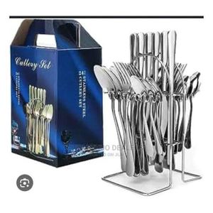 24-Piece Stainless Steel Cutlery Set – Elegant & Durable for Every meal ! -Upgrade Your Dining Experience with a Stylish & Functional Cutlery Set