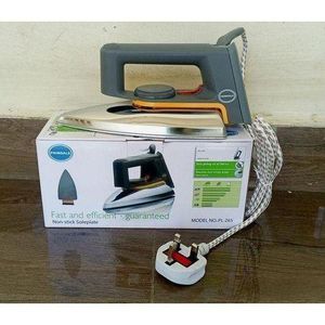 Powerful Heavy-Duty Dry Iron – Fast & Efficient Non-Stick Soleplate for Crisp, Wrinkle-Free Clothes