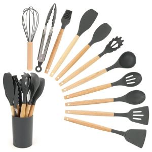 12-Piece Silicone Spoon Set – Non-Stick, Heat-Resistant Kitchen Utensils for Vibrant Kenyan Cooking! 🥘✨
