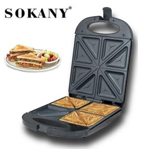 Sokany 4-Slice Sandwich Maker – Fast, Easy & Delicious Toasted Sandwiches!
