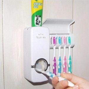 Automatic Toothpaste Dispenser & Toothbrush Holder – Hands-Free, Wall-Mounted