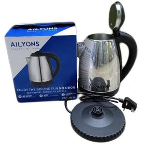 AILYONS Cordless Electric Kettle – Boil Water Faster & Safer with Free 4 way Extension Cable!