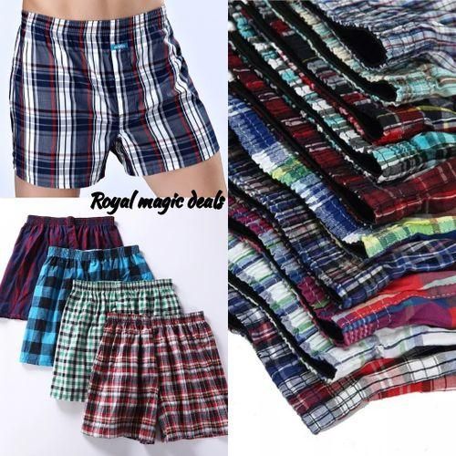 6 PACK Men’s Classic Cotton Boxer Shorts – Breathable, Ultra-Soft, Comfortable & Stylish Plaid Underwear with Elastic Waistband for Everyday Wear, Lounging, Sleeping & All-Day Freshness