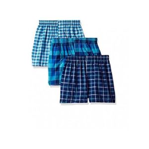 Men’s Classic Plaid Cotton Boxer Shorts – 3-Pack Soft, Breathable & Comfortable Underwear for Everyday Wear