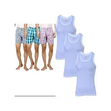 Men’s 6-PACK Cotton Vests & Boxer Shorts Set – Breathable, Comfortable & Stylish Innerwear for Everyday Wear