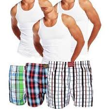 Men’s 6-PACK Cotton Vests & Boxer Shorts Set – Breathable, Comfortable & Stylish Innerwear for Everyday Wear