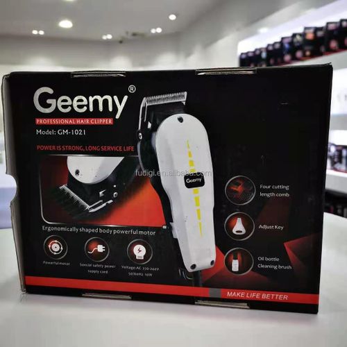 Geemy Professional Hair & Shaving Machine – Kinyozi Edition + FREE 4-Way Power Extension!