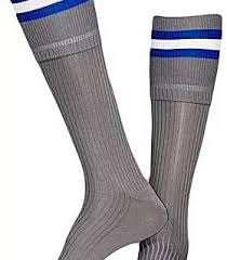 3 Pairs of Grey School Sock with Blue & White Stripe – Clean, Comfy & Classic (Unisex)