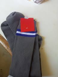 3 Pairs of Grey School Sock with Blue & White Stripe – Clean, Comfy & Classic (Unisex)