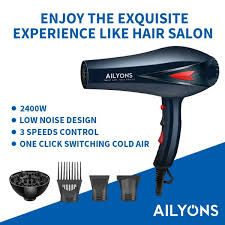 AILYONS  Professional commercial Hair Dryer with accessories – Salon-Quality Styling at Home!