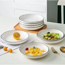 6 PCS Elegant Dinner Plates Set – Strong, Stylish & Perfect for Everyday Meals and Special Occasions