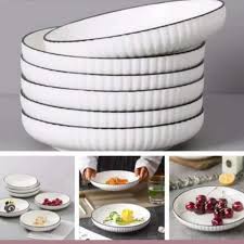 6 PCS Elegant Dinner Plates Set – Strong, Stylish & Perfect for Everyday Meals and Special Occasions