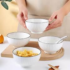 6 PCS 8” Deep Ceramic Soup Bowl Set – Stylish, Durable & Versatile | Perfect for Family Meals, Hosting & Gifting