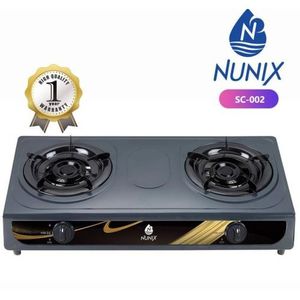 Nunix Double Burner Gas Cooker with FREE Gas Pipe & Regulator – Cook Smarter, Save More & Upgrade Your Kitchen Today!