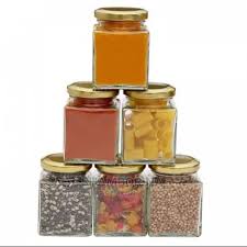 5 pcs, 250ml Square-Shaped Mason Glass Jars with Airtight Lids – Stylish Storage for Spices, Snacks, Smoothies & More | Vintage Look, Modern Utility