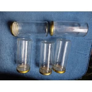 5 pcs , 450ml, Milly Premium Glass Jar – Airtight Storage for Spices, Snacks, Tea & More | Elegant, Durable & Kitchen-Ready!