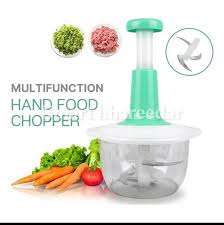 2 Litres Manual Push Chopper – High-Speed Food Chopper with Stainless Steel Blades, Vegetable & Fruit Dicer, Onion Garlic Mincer, Multifunction Kitchen Tool