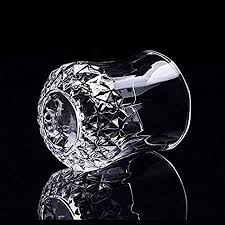 6 PCS Short Diamond Whisky Glass Set – Premium Crystal Clear Heavy Base Tumbler Glasses for Whiskey, Bourbon, Cocktails – Elegant Gift Set for Home, Bar, or Office
