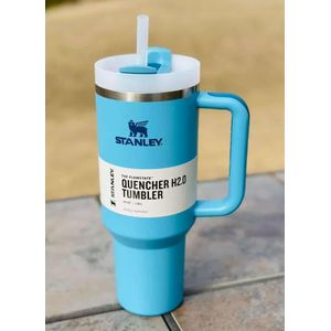 900ml Stainless Steel stanley  Vacuum Double Wall Thermal Cup with Handle, Lid & Straw – Iced Coffee Mug – Leakproof, Insulated, Reusable Travel Tumbler for Hot & Cold Drinks –