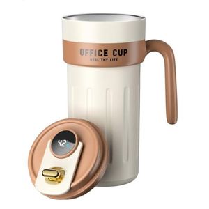650ML Smart Temperature Display Travel Mug – Stainless Steel Vacuum Insulated Flask with LED Touch Lid – Leakproof Thermos for Coffee, Tea, Water – Office & Travel Use