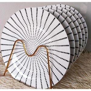 Premium Ceramic Set of 6 Heavy Square Dinner Plates – Elegant White Porcelain 10.5" Plates – Durable, Stylish Tableware for Home, Hotel & Restaurant – Microwave & Dishwasher Safe