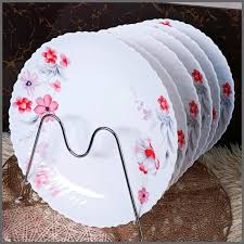 Set of 6pcs Elegant Round Ceramic Dinner Serving Plates – Premium 10.5” White Porcelain Plates – Durable, Stylish Tableware for Home, Restaurant & Hotel – Microwave & Dishwasher Safe