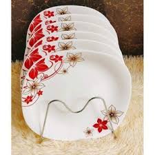 Set of 6pcs Elegant Round Ceramic Dinner Serving Plates – Premium 10.5” White Porcelain Plates – Durable, Stylish Tableware for Home, Restaurant & Hotel – Microwave & Dishwasher Safe