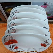 Set of 6pcs Elegant Round Ceramic Dinner Serving Plates – Premium 10.5” White Porcelain Plates – Durable, Stylish Tableware for Home, Restaurant & Hotel – Microwave & Dishwasher Safe