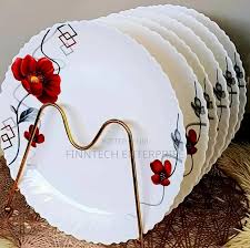 Set of 6pcs Elegant Round Ceramic Dinner Serving Plates – Premium 10.5” White Porcelain Plates – Durable, Stylish Tableware for Home, Restaurant & Hotel – Microwave & Dishwasher Safe