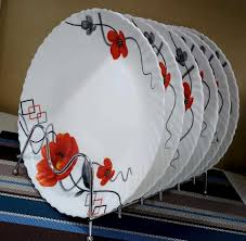 Set of 6pcs Elegant Round Ceramic Dinner Serving Plates – Premium 10.5” White Porcelain Plates – Durable, Stylish Tableware for Home, Restaurant & Hotel – Microwave & Dishwasher Safe