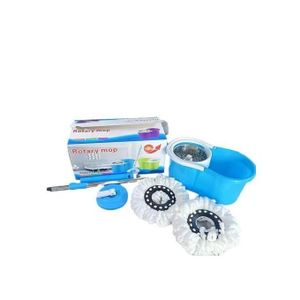 Rotating Spin Mop and Bucket Set – 360° Swivel Head Microfiber Mop with Super Absorbent Cleaning Pads, Built-in Wringer, Easy Floor Cleaning Tool for Home, Office & Commercial Use