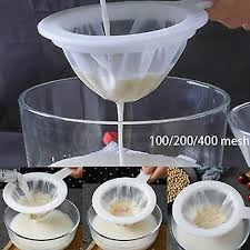 Durable Kitchen Nylon Mesh Strainer & Milk Sieve – Fine Food Filter for Tea, Juice, Smoothies, Porridge & Milk – Heat Resistant & Easy to Clean