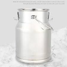 10L Aluminium Milk Container  – Rustproof Dairy Storage with Fine Milk Sieve for Smooth Pouring, Filtering & Home/Farm Use