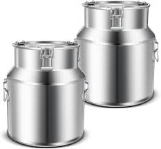 10L Aluminium Milk Container  – Rustproof Dairy Storage with Fine Milk Sieve for Smooth Pouring, Filtering & Home/Farm Use