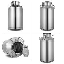 20Litres Heavy-Duty Aluminium Milk Container – Leak-Proof, Rust-Resistant, Easy to Clean Milk Can for Daily Use, Dairy, Farm & Household Storage