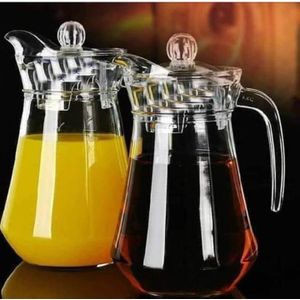 Premium 1.8L Glass Water Jug with Lid – Elegant, Durable, and Perfect for Home or Office Use. Crystal Clear Design, Heat-Resistant, and Easy to Pour!