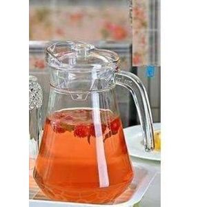 Premium 1.8L Glass Water Jug with Lid – Elegant, Durable, and Perfect for Home or Office Use. Crystal Clear Design, Heat-Resistant, and Easy to Pour!