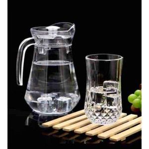Premium 1.8L Glass Water Jug with Lid – Elegant, Durable, and Perfect for Home or Office Use. Crystal Clear Design, Heat-Resistant, and Easy to Pour!